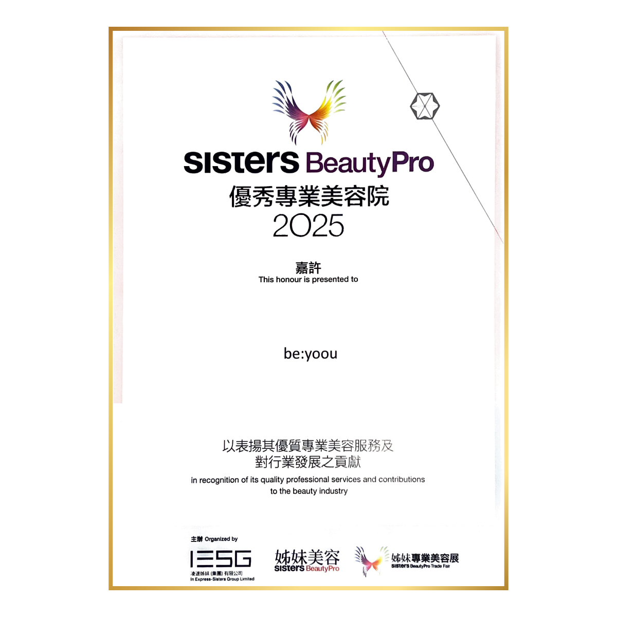 本頁圖片/檔案 - 2025sister優秀美容院證書-1200x1200